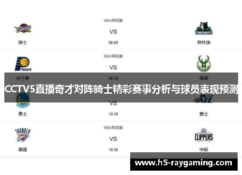 CCTV5直播奇才对阵骑士精彩赛事分析与球员表现预测